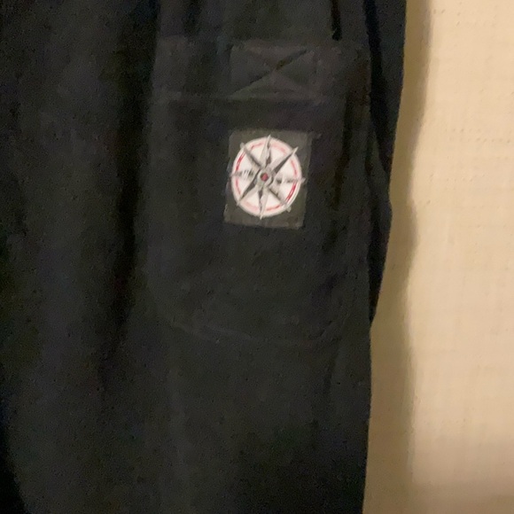 Black Sweatpants with Red Detail Relaxed Fit - Picture 6 of 9